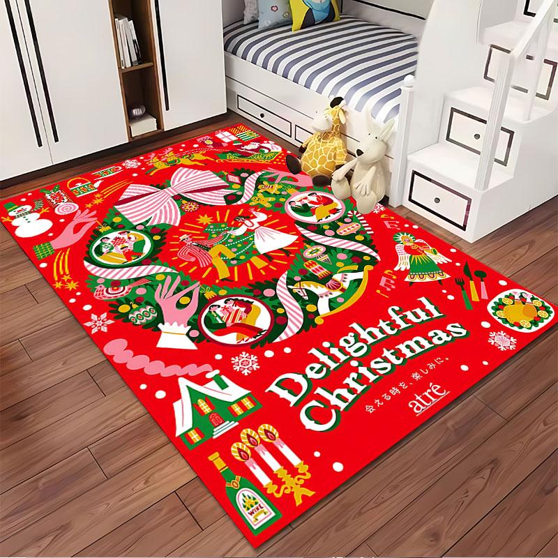 Delightful Christmas Carpet suitable as a non-slip mat for the living room or bedroom sofa