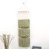 3 Pockets Wall Door Closet Home Hanging Storage Bag Linen Fabric Organizer Pouch