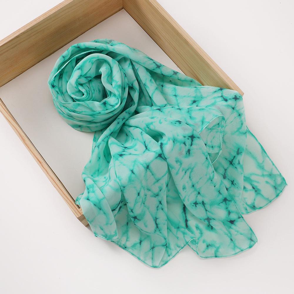 New Printed Hijabs Shawl Bubble Chiffon Hijabs Woman Design Flower Shawls Muslim Scarves Headscarf Wraps Turbans Long Scarves