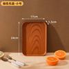 Wood Grain Tray Plastic Household Cup Teacup Tray Round Fruit Tray Commercial Hotel Water Cup Kettle Storage Plate