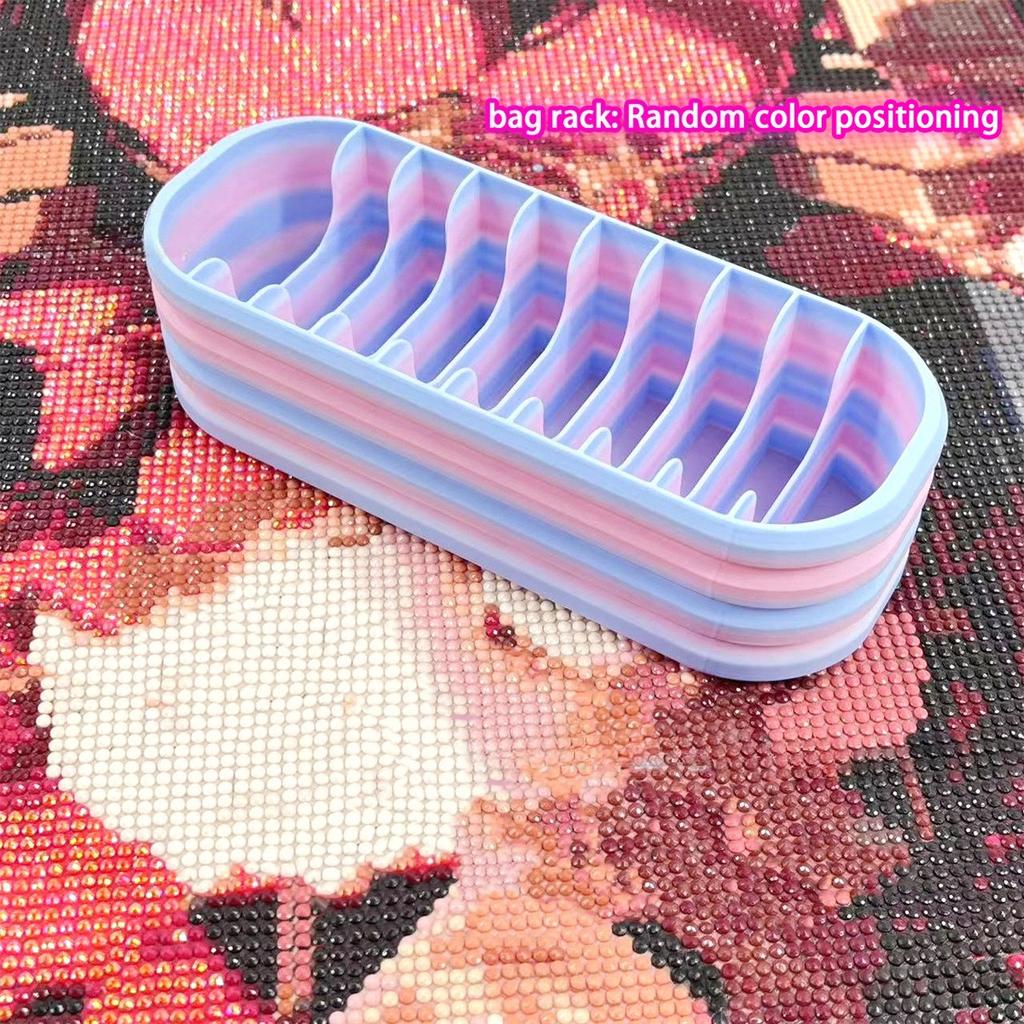 10-Compartment Diamond Painting Storage Rack | Convenient for Organizing Diamond Bags and Storing Tools like Pens and Tweezers
