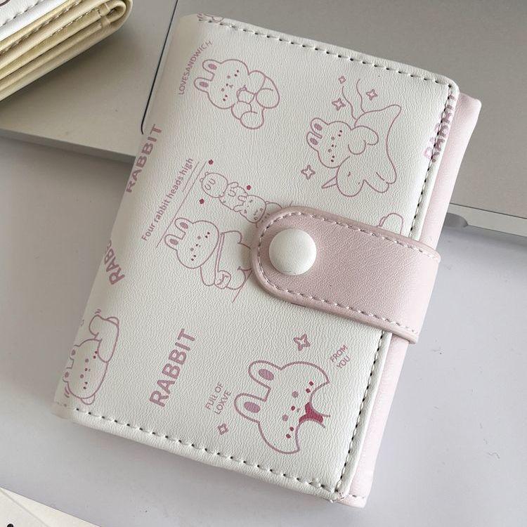 Women's Cute Cartoon Cat Trifold Wallet: Small, Fresh Multi-Card Slot Coin Purse