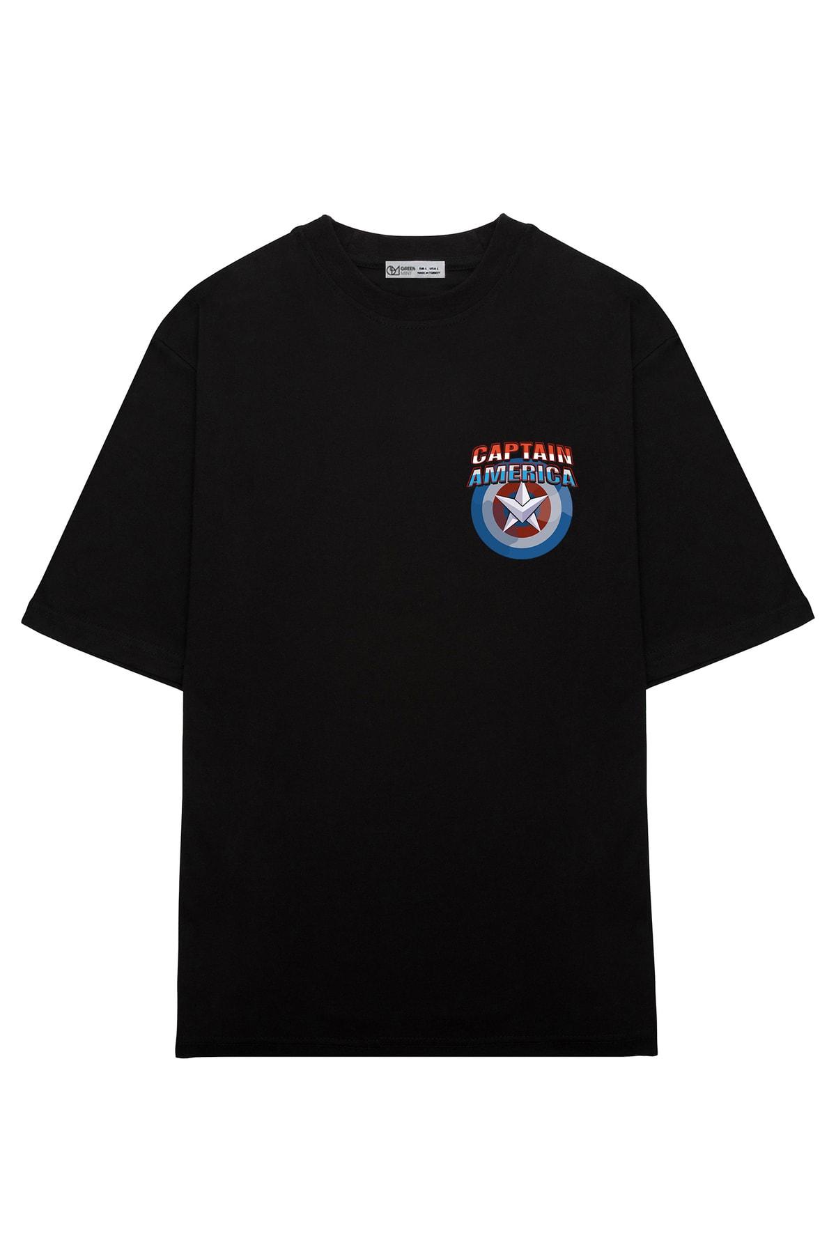 

Футболка оверсайз унисекс с логотипом Капитана Америки