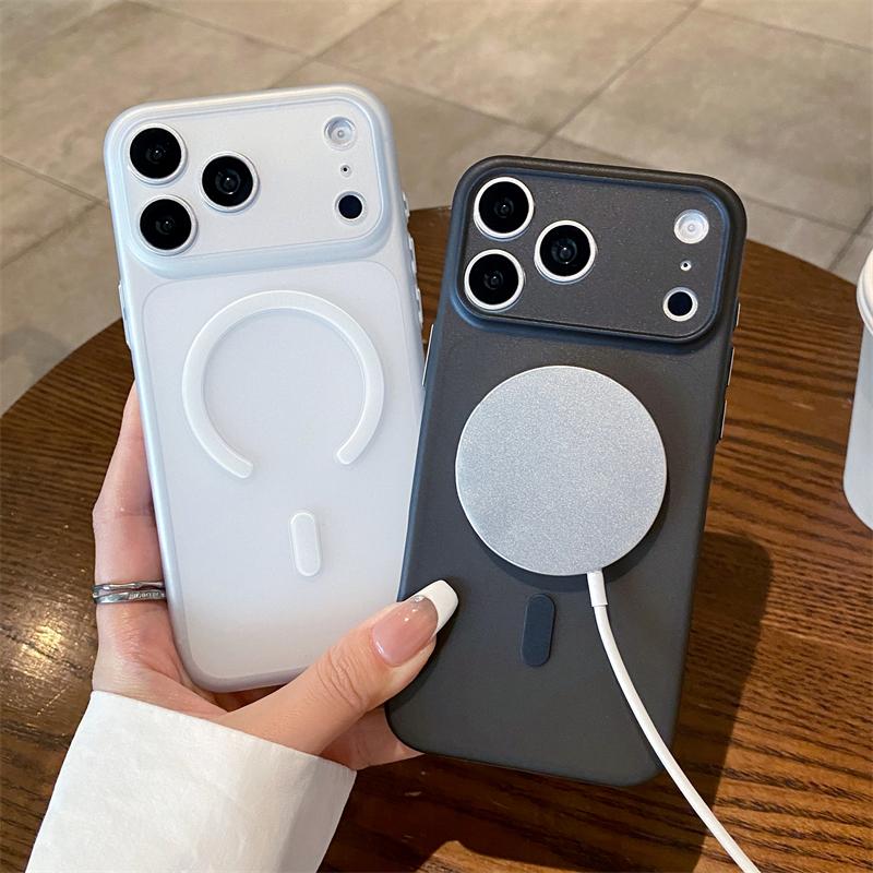 Ultra Thin TPU Matte Clear For Magsafe Wireless Charge Case for iPhone Air 17 16 15 14 Plus 13 12 Pro Max 11 Soft Silicone Cover