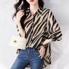 Women's Button Down Shirts Casual Hawaiian Shirts Long Sleeve Loose Fit Fashion Style Tops Curved Hem Shirt