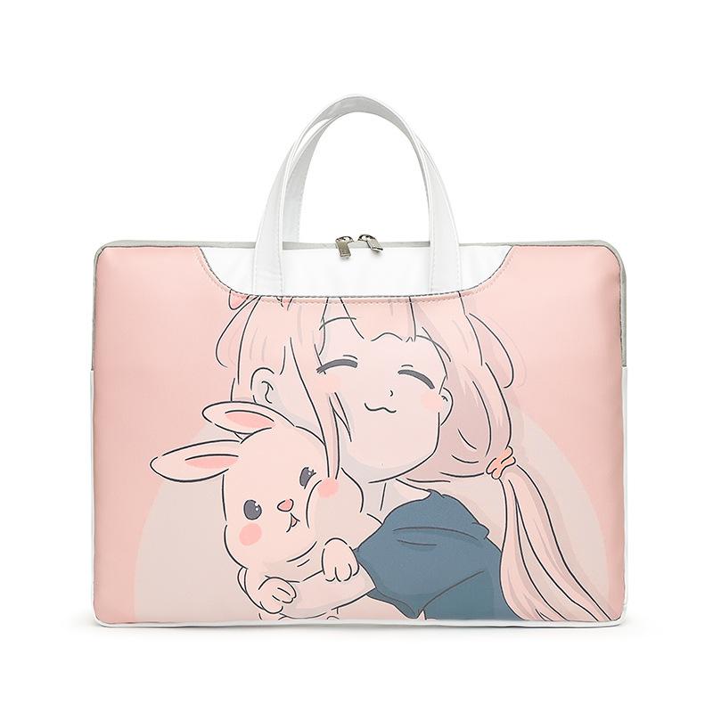 New laptop bag girls high-value cartoon cute liner bag inch college students large-capacity storage