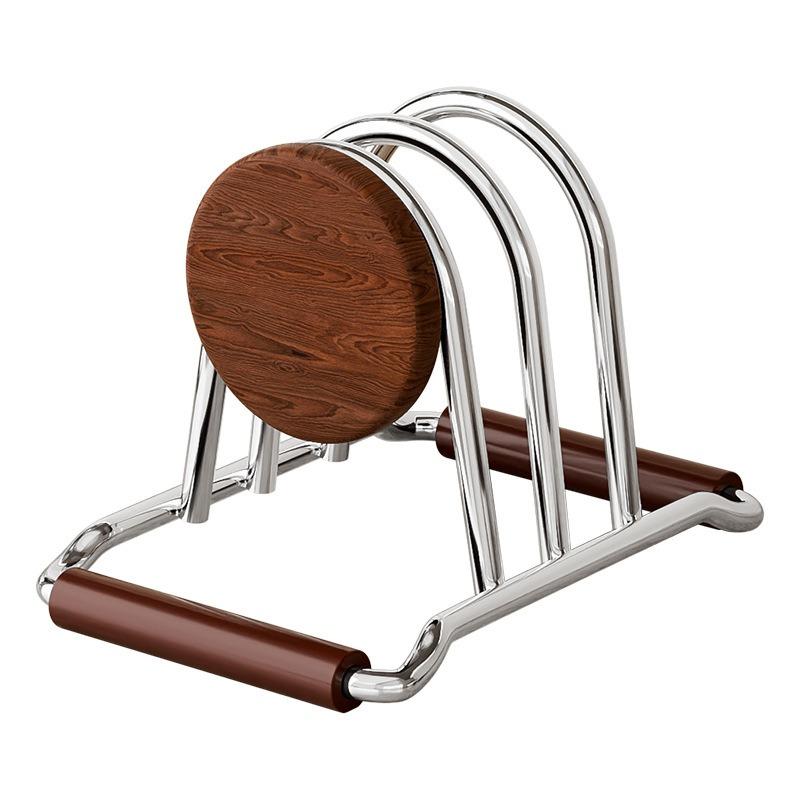 Vintage-Style Cutting Board Rack,Stainless Steel Chopping Board Rack,Chopping Board Storage Rack,Pot Lid Storage Rack,Round Rack