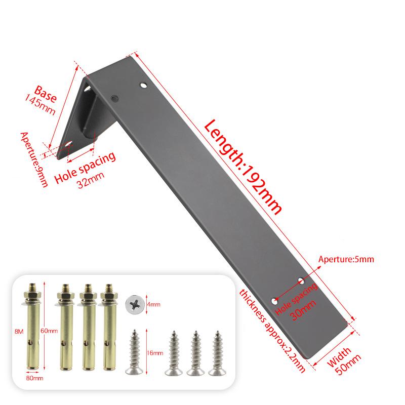 2 Pieces Heavy Duty Mantel Brackets, Large Metal Shelf, Wall Mounted Floating Triangle Hand Welded Countertop Holder, Load 250KG