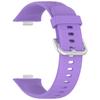 For Huawei Watch Fit 3 Soft Silicone Strap Sport Watchbands Replacement with Silver Buckle