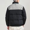 Li Ning Stand Collar Casual Color Block Short Warm Down Jacket Men Jacket Black Iron Gray AYMQ125-2