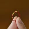 New Chinese Broken Gold Braided Rope Ring, Handwoven Natal Year Red Rope Ring, Year of the Snake High-end Sense Lucky Rope Ring