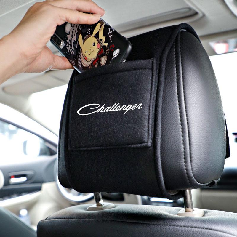 Car Seat Back Headrest Pillow Dustproof Cover For Dodge Challenger 2008 2009 2010 2011 2012 2013 2014 2015 2016 2017 2018 2019 T777