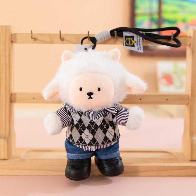 Sheep Plush Toy With Clothing Design For Kids Gift And Room Decor
