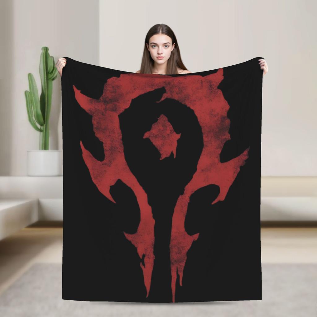 World of Warcraft Game Flannel Blankets Super Warm Throw Blanket for Outdoor Travel Office Aesthetic Bedspread Sofa Bed Cover