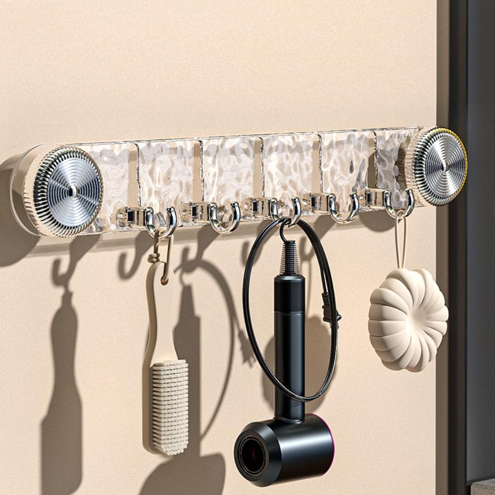 

Wall Mounted Suction Cup Hook Water Ripple Bathroom Hook Creative Robe Coat Hangers білий