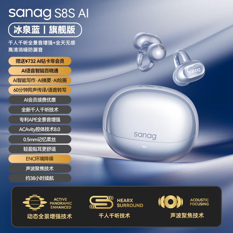 

Saina S8S Clip-On AI Translation Wireless Earbuds