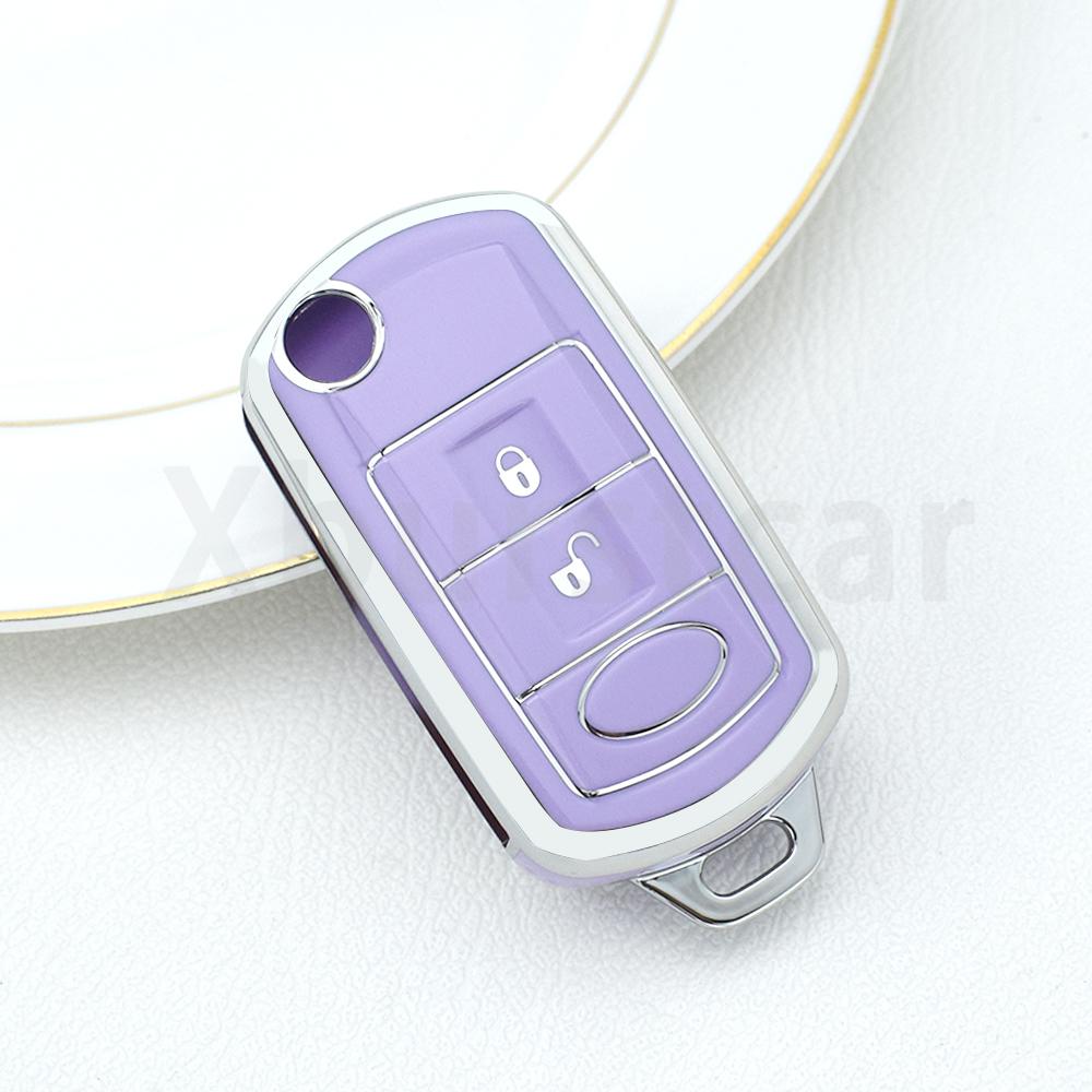 3 Buttons Tpu Car Flip Key Case Cover For Land Rover Range Rover Sport Lr3 Discovery 3 Auto Shell Fob Bag Keyless Accessories