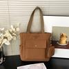 Large-capacity Versatile Bag Women's 2025 New Shoulder Canvas Portable Popular Texture Class Commuter Tote Bag Soft