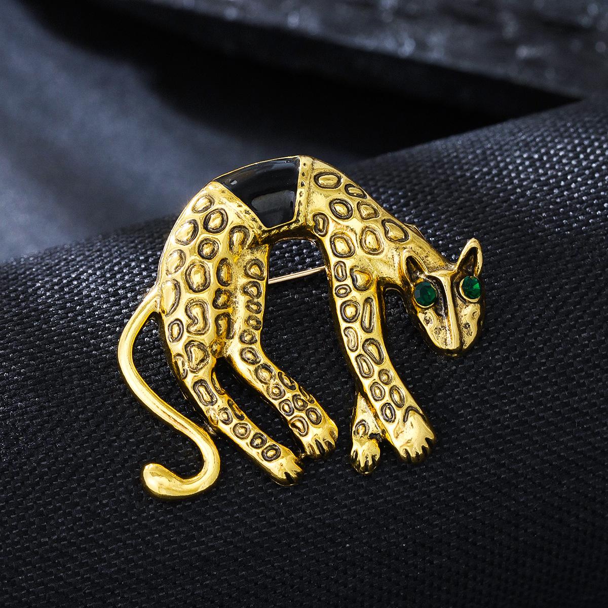 

Трансграничная Горячая Распродажа Ретро Животное Леопард Брошь Высококлассный Гепард Мужской Костюм Пальто Корсаж Аксессуары для Платья Булавка