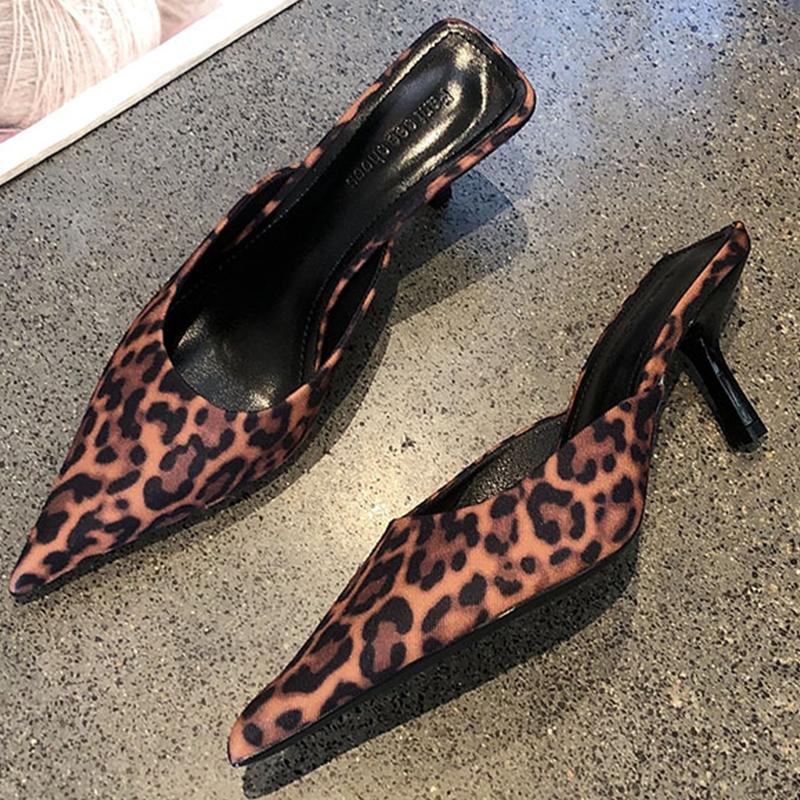 Fashion Pointed Toe Woman Mules Shoes High Heels Elegant Pumps Summer Slingback Slippers Sexy Women Sandals 2025 Cozy Women’s Chaussures