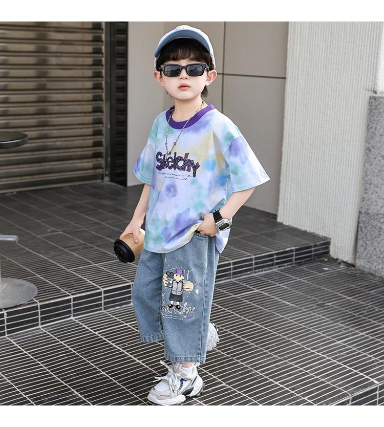 Boys' Summer Clothes 2026 New Summer Set, Stylish Children's Cool and Handsome Short Sleeved Summer Two-piece Set for Boys