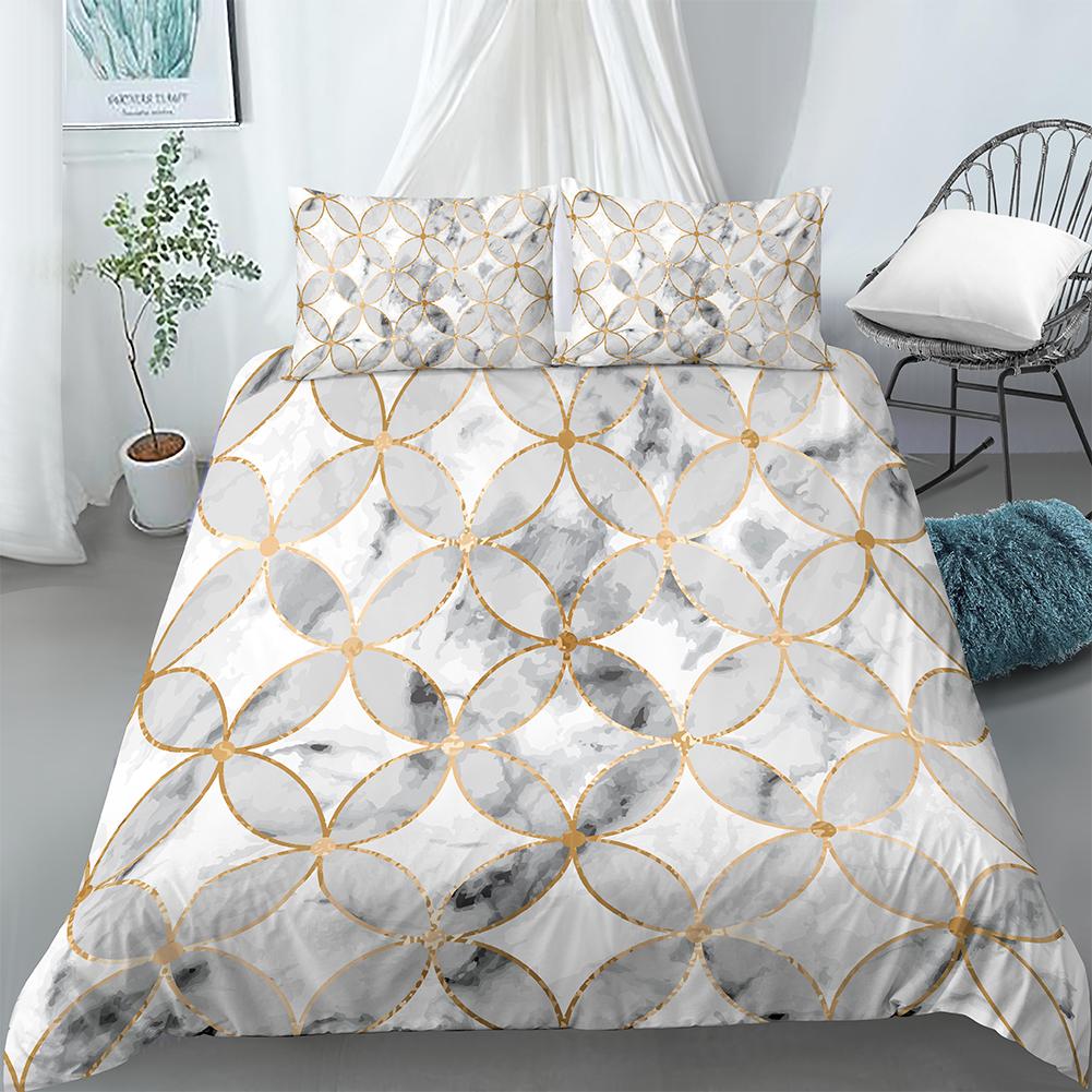 3D Geometry Duvet Cover Set King Queen Size Colourful Pattern Comforter Cover for Kids Teens Adults Boys Polyester Bedding Set