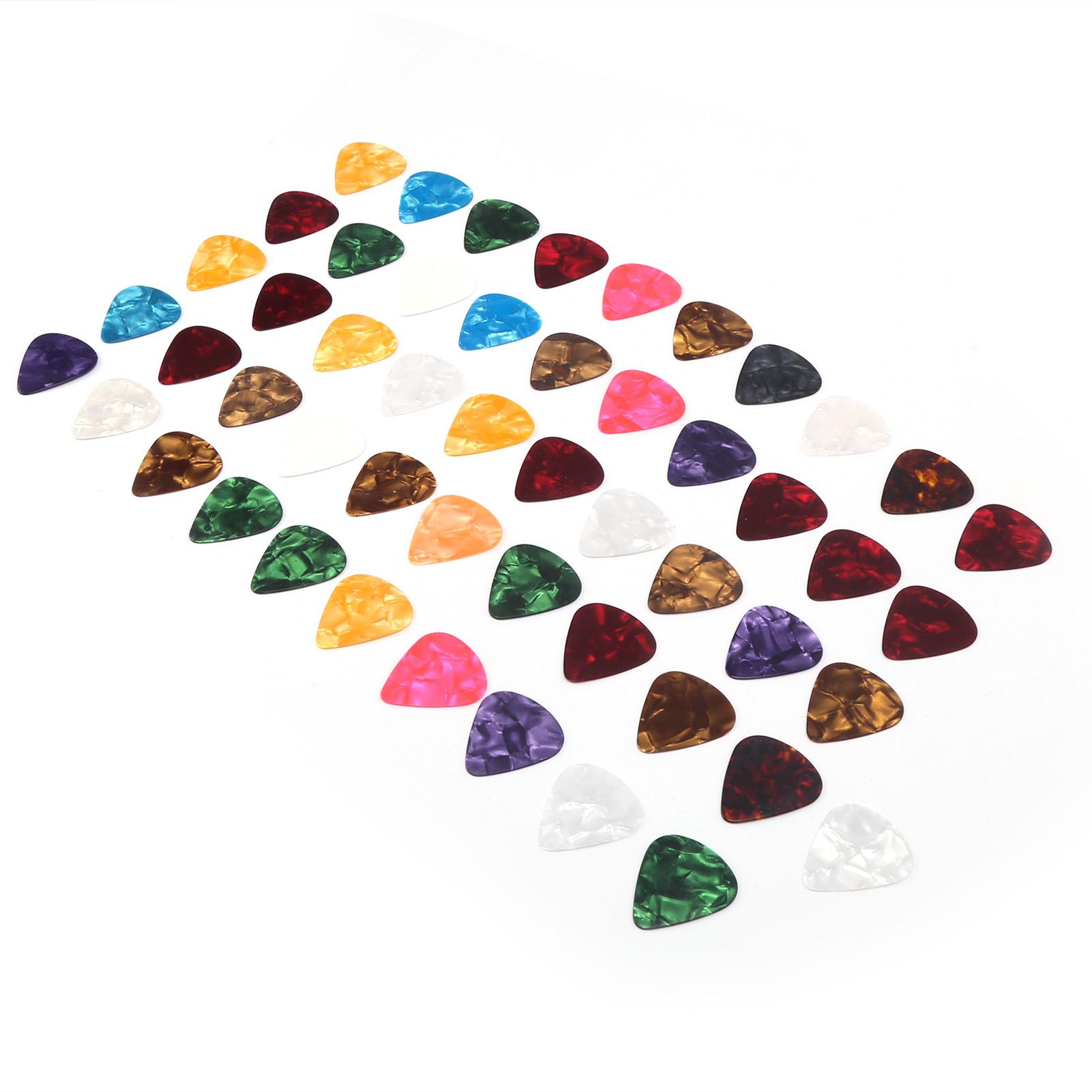 

Guitar Pick Celluloid Portable UltraThin Light Performance Accessories for Teenager(50Pcs )