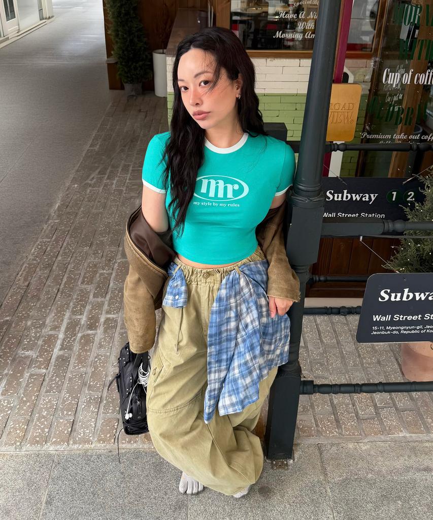 Maseumaluljeueopaeleol Signature Symbol Ringer T-Shirt_Teal Green