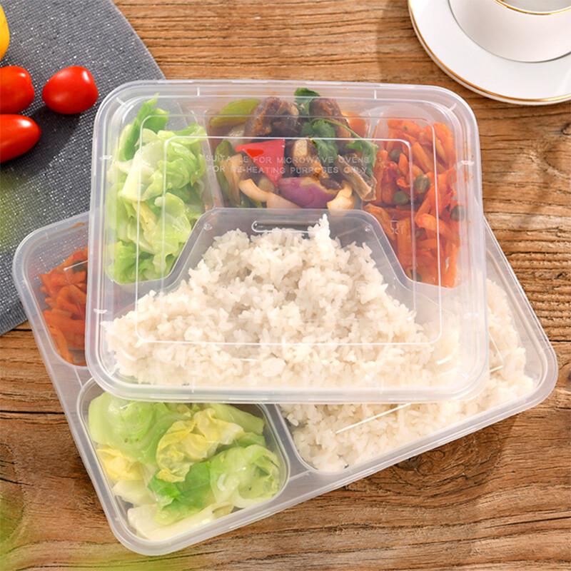 Thickened Multi-Compartment Disposable Meal Boxes