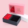 Vindue Åbning Smykkeskrin Romantisk 6 Rose Vedhæng Ring Armbånd Valentinsdag Evig Blomst Smykker Gaveæske Pose