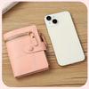 Compact Slim Wallet for Women Featuring Multiple Card Slots, a Zipper, And Button Closure