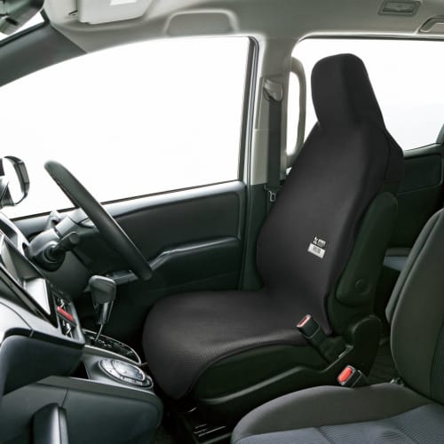 BONFORM Seat Cover Finedeo Light/Regular Car Front 1 Piece Deodorizing/Antibacterial Easy Installation Washable Front-1 Black 4023-10BK