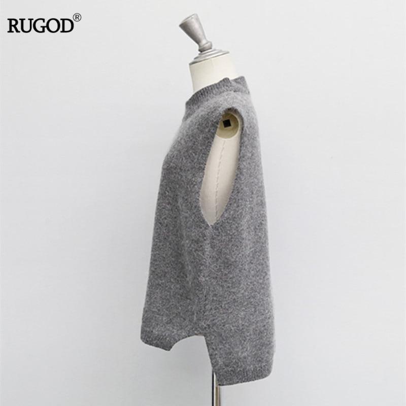 2024 Nuovo Autunno Inverno Donna Gilet Grazioso Senza Maniche Gilet Lavorato a Maglia in Pelo di Coniglio Donna Taglie Forti