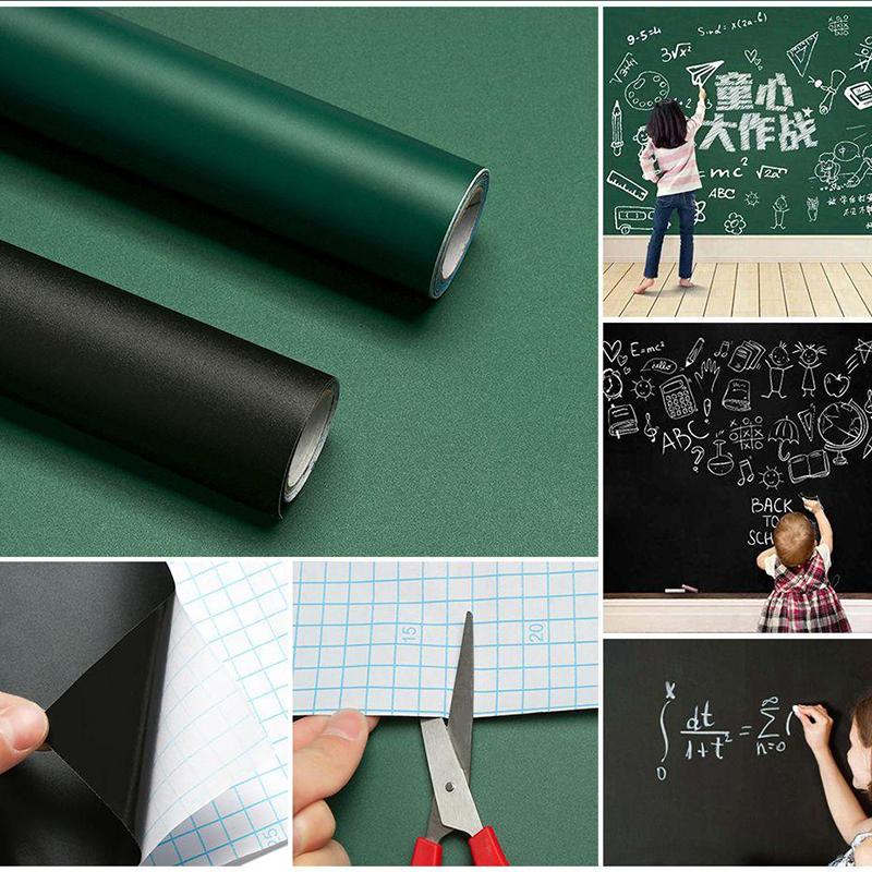 Thickened Blackboard Wall Stickers Self-adhesive Home Children's Graffiti Black And Green Board Stickers Living Room Bedroom