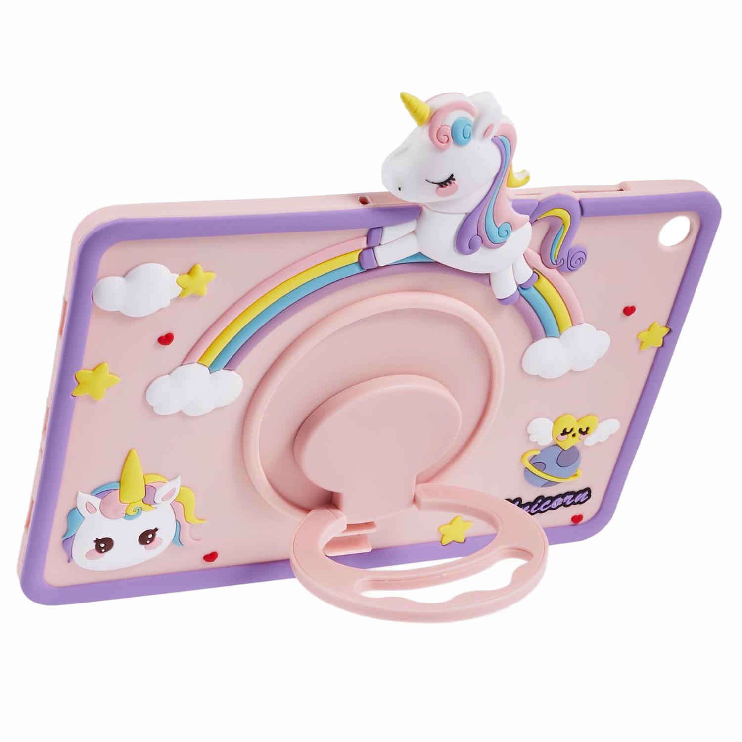 

For Samsung Galaxy Tab A9+ Silicone Case Kickstand Cute Horse Tablet Cover A