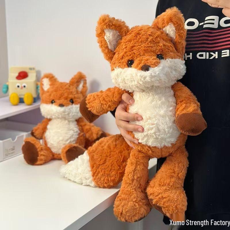 

Cute Running Fox Plush Sleeping Pillow Doll for Girls 35 cm
