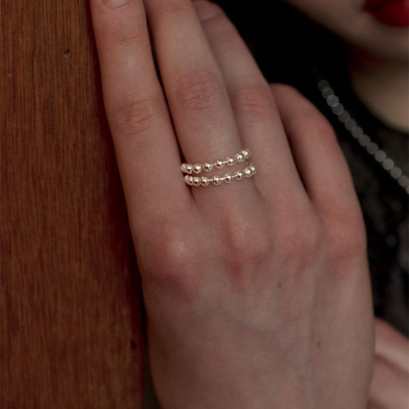TOU SS013 Ball Chain Ring