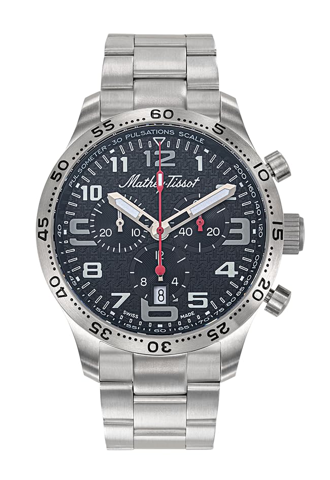 

Type 21 Titanium Chronograph Quartz Watch H1821CHT1 Silver Mathey-Tissot Men s