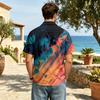Men's Casual Linen Cotton Short Sleeve Shirt, Spring Summer Button Down Top