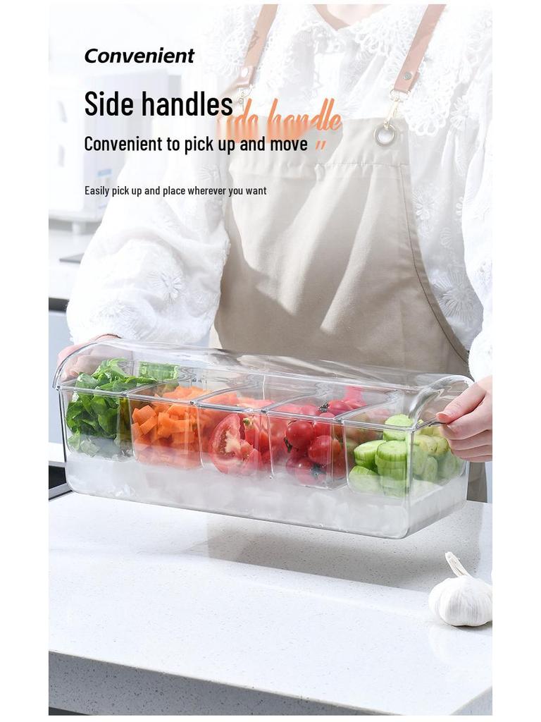 Large Capacity Salad and Fruit Preservation Box with Lid - Transparent and Food Grade