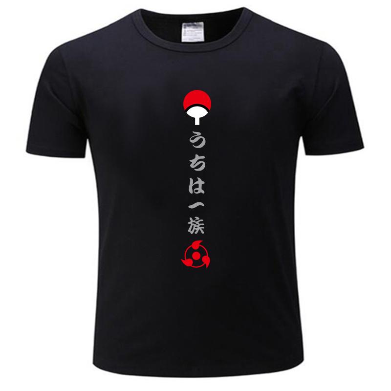 Unisex Black Tshirt Anime Sasuke Uchiha Unisex Cotton Tshirt Casual Loose Style Brand Summer Tshirts