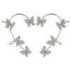 Women Butterfly Earrings Fashion Zircon Ear Hook Clip-On Cartilage Non-Pierced Earrings