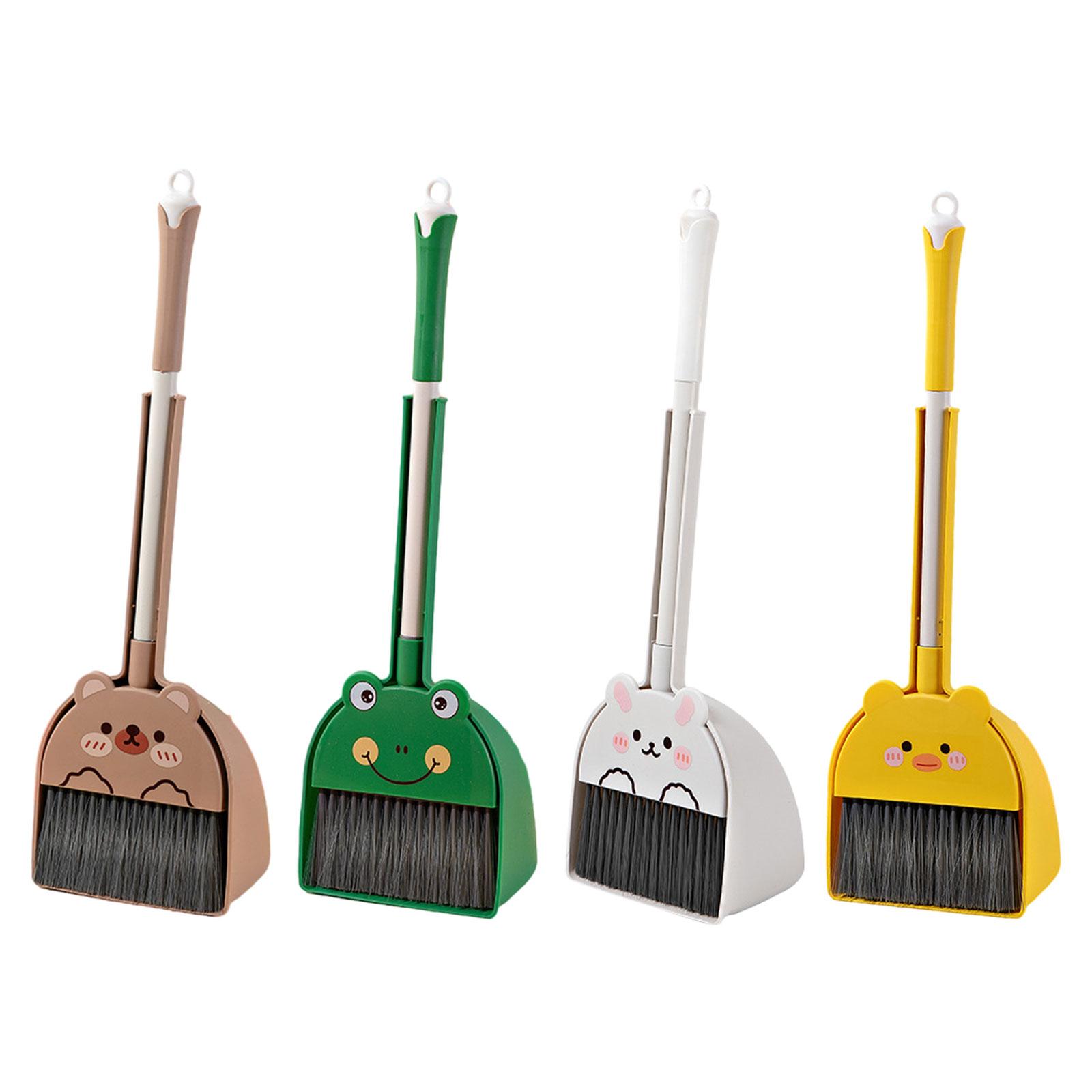 Household Mini Kids Broom and Dustpan Set Housekeeping Play Set Children Sweeping House Cleaning Toy Set for Girls Kids Boys