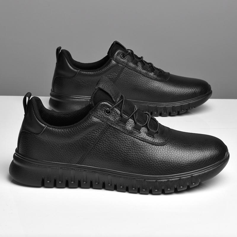 Fashion Luxury Genuine Leather Shoes Men Outdoor Casual Shoes Non-Slip Men Sneakers Classic Simple Skateboard Footwear Tenis Masculino