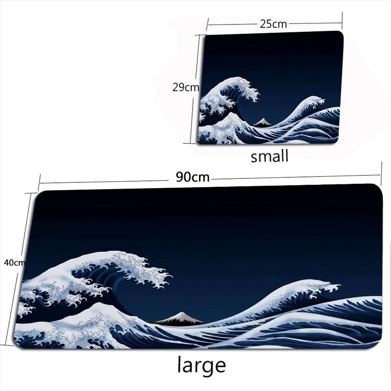 Giant Waves Mouse Pad Large Japanese-style Mouse Pads Company MouseMat Art Carpet Rugs Gamer Ukiyo-e Keyboard for Laptop 900X400