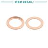 ACROPIX Car Sealing Gasket Ring Crush Washer Flat 13mm Inner Diameter Coppertone 20pcs