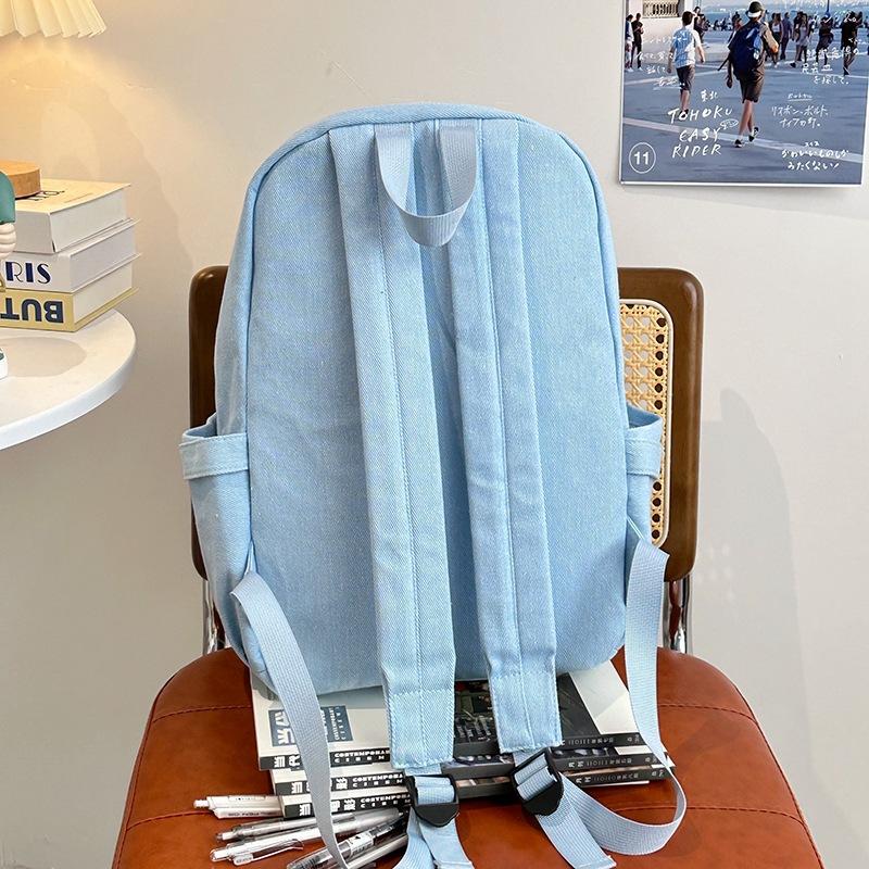 School bag cute transparent pain bag versatile high value junior high school student school bag ins wind Japanese Korean version backpack leisure bag