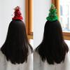 Christmas Hair Bands Glitter Santa Hat Headband Glowing Holiday Party Favor
