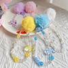Hair Ball Beaded Phone Straps Sweet Girl Cellphone Pendant Mobile Phone Chain  Bag Pendant