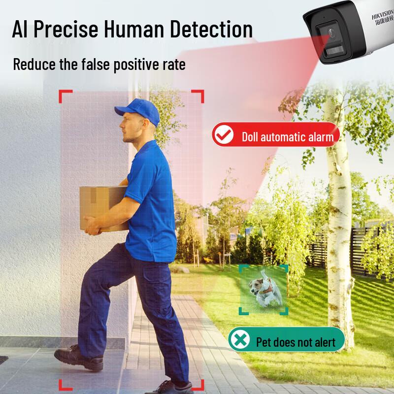 HIKVISION 4MP Drahtlose WiFi Außenkamera mit Zwei-Wege-Audio CN-Stecker (Adapter enthalten)